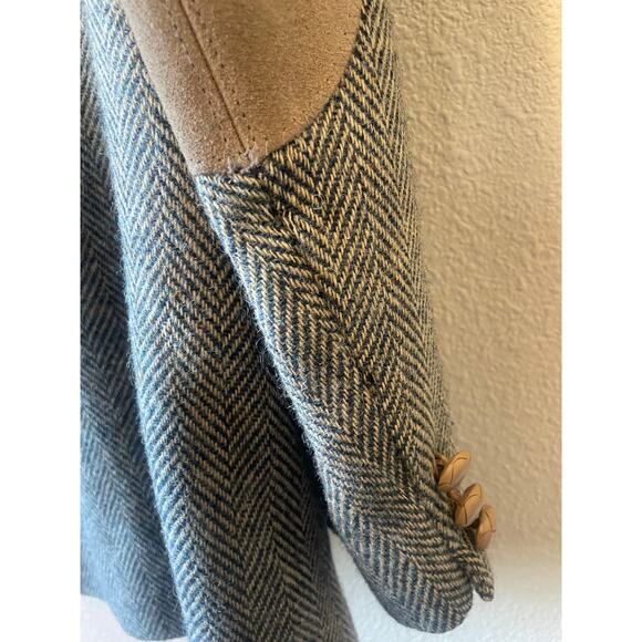 Farah Clothing Co Men's Brown Tweed Wool Elbow Patch Blazer Size 44R Academia - Picture 14 of 16